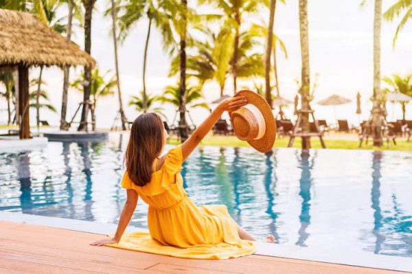 Woman enjoying at Resort for a Memorable Stay